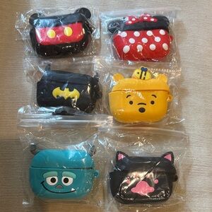 Kids Cute Character Silicone AirPod Cases Gen 1&2- Yellow Pooh & Assorted Colors